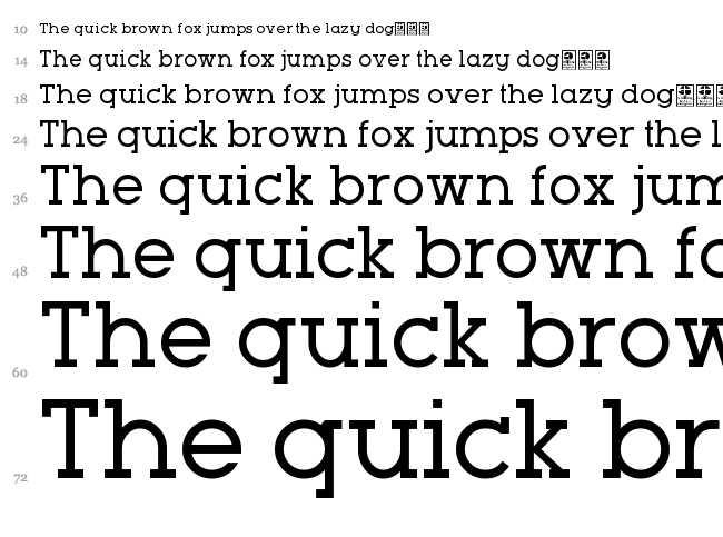 Typo GeoSlab font waterfall